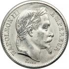 France. Platinum 20 Francs, 1863-BB. UNC