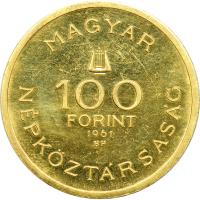 Hungary. 100 Forint, 1961. PF - 2