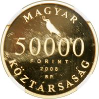 Hungary. 50,000 Forint, 2008. NGC PF69 - 2