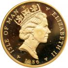 Great Britain - Isle of Man. Angel Gold Proof Set: 1/20, 1/10, 1/4, 1/2, and 1 Ounce Angel's, 1986. PF