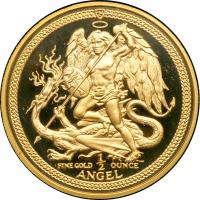 Great Britain - Isle of Man. Angel Gold Proof Set: 1/20, 1/10, 1/4, 1/2, and 1 Ounce Angel's, 1986. PF - 2