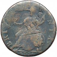 Great Britain. Halfpenny Double Struck Error, 1775 - 2