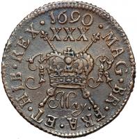 Ireland. 'Gunmoney' Halfcrown, 1690 (May). NGC AU55 - 2