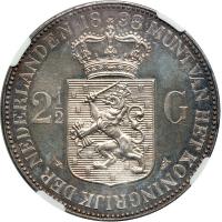 Netherlands. Proof 2 &frac12; Gulden, 1898. NGC PF61 - 2