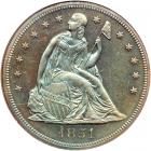 1851 Pattern Silver Dollar. Copper, reeded edge. NGC PF65