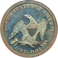 1851 Pattern Silver Dollar. Copper, reeded edge. NGC PF65 - 2