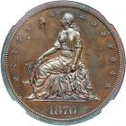 1870 Pattern Silver Dollar. Copper, plain edge. NGC PF66