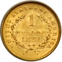 1851 $1 Gold Liberty - 2