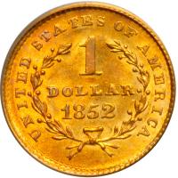 1852 $1 Gold Liberty. PCGS MS63 - 2