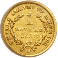 1852-O $1 Gold Liberty. PCGS AU55 - 2