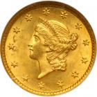 1853 $1 Gold Liberty. NGC MS64