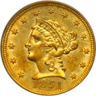 1851 $2.50 Liberty. PCGS AU55