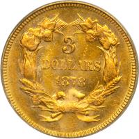 WITHDRAWN - 1878 $3 Gold. PCGS MS63 - 2