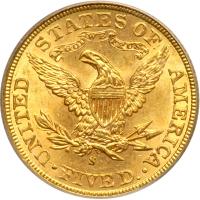 1905-S $5 Liberty. PCGS MS63 - 2