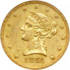 1851-O $10 Liberty. NGC EF40