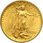 1908 $20 St. Gaudens. No motto. ANACS MS61