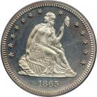 1865 Liberty Seated Quarter Dollar. PCGS PF64