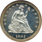 1882 Liberty Seated Quarter Dollar. NGC PF65