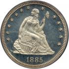 1885 Liberty Seated Quarter Dollar. PCGS PF65