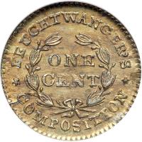 1837 New York Feuchtwanger Token. NGC MS64 - 2