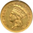 1878 $3 Gold. NGC AU58