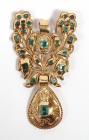 18th Century Emerald High Karat Yellow Gold Pendant