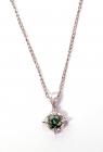 Fancy Blue-Green Diamond, 14K White Gold Pendant & Chain