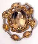 Collection of Citrine, 14K Yellow Gold & Yellow Metal Jewelry