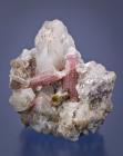 Remarkable Elbaite Pink Tourmalines with Quartz and Lepidolite