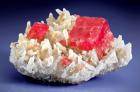 Museum Quality Rhodochrosite on Quartz Point Matrix