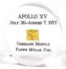 Apollo 15, 1971, FLOWN Gold Foil