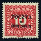 Poland 1919, 10h rose red Austrian Postage Due. VF-XF