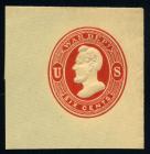 U.S. War Dept., 1873, 6¢ vermilion on cream. XF-Sup