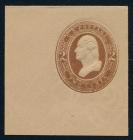 U.S. Envelope, 1884, 2¢ brown on fawn. XF-Sup