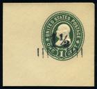 Envelope, 1925, 1½¢ on 2¢ green. XF-Sup