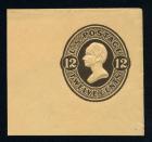 Envelope, 1874, 12¢ plum, 12¢ plum on amber and 12¢ plum on cream. VF-XF