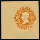 Envelope, 1874, 15¢ orange, 15¢ orange on amber and 15¢ orange on cream. XF-Sup