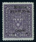 Western Ukraine 1919, 10kr deep violet Austrian High Value. VF-XF