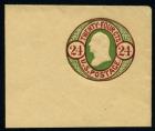 Envelope, 1861, 24¢ lake & green on salmon. XF-Sup