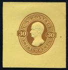 Envelope, 1887, 30¢ red brown (shades). XF-Sup