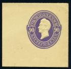 Envelope, 1887, 90¢ purple (shades). XF-Sup