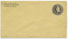 Envelope, 1920, 2¢ on 1¢ on 3¢ dark violet on amber. F-VF