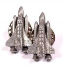 STS-98, 2001, FLOWN Pewter"Shuttle" Lapel Pin