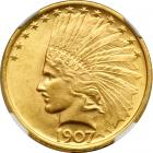 1907 $10 Indian. No periods. NGC MS63