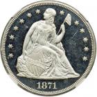 1871 Liberty Seated Dollar. NGC PF65*