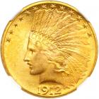 1912 $10 Indian. NGC MS65