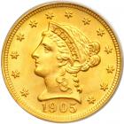 1905 $2.50 Liberty. PCGS MS67