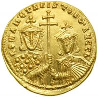 Romanus I and Christopher, 921-931. Gold Solidus (4.41 g) minted at Constantinople. AU - 2