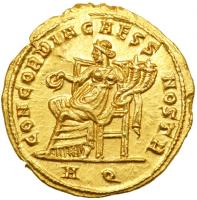 Maximinus II as Caesar, AD 305-308. Gold Aureus (5.11 g) minted at Aquileia, AD 305-306. EF - 2