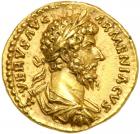 Lucius Verus, AD 161-169. Gold Aureus (7.34 g) minted at Rome under Marcus Aurelius, December AD 163-December AD 164